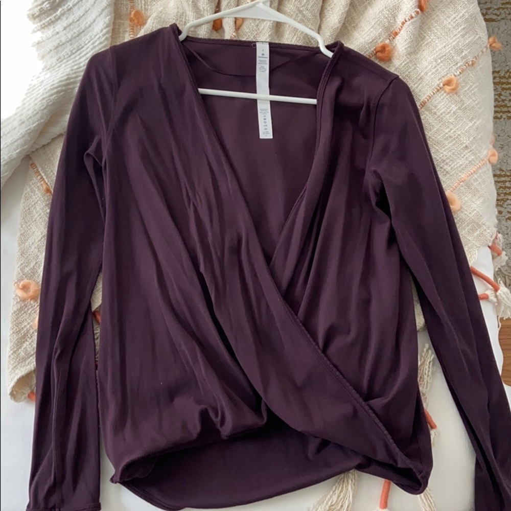 LULULEMON Purple Long Sleeve Yoga Wrap